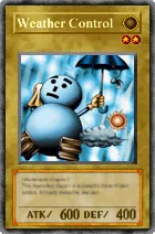 Carta Weather Control - Yu-Gi-Oh! Forbidden Memories