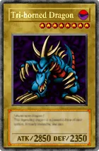 Carta Tri-horned Dragon - Yu-Gi-Oh! Forbidden Memories