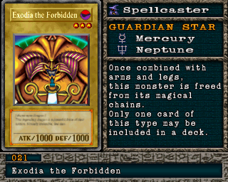 Detalhes da carta Exodia the Forbidden