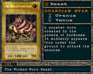 The Wicked Worm Beast em Forbidden Memories