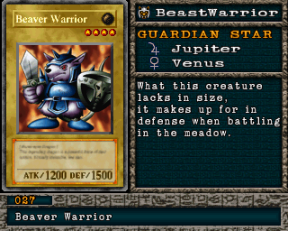 Detalhes da carta Beaver Warrior