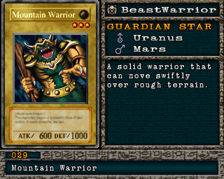 Detalhes da carta Mountain Warrior