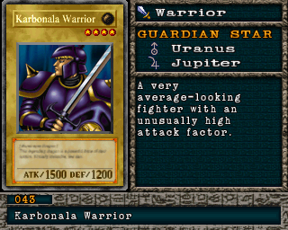 Detalhes da carta Karbonala Warrior