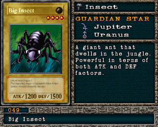 Detalhes da carta Big Insect