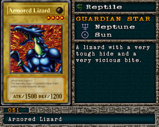 Detalhes da carta Armored Lizard