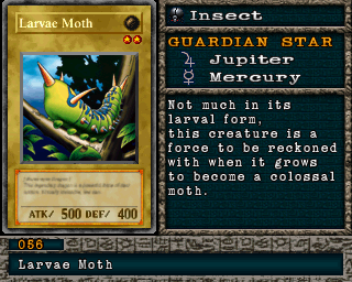 Detalhes da carta Larvae Moth