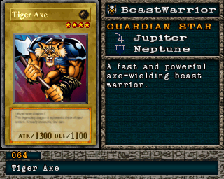 Detalhes da carta Tiger Axe