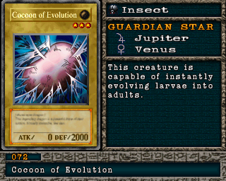 Detalhes da carta Cocoon of Evolution