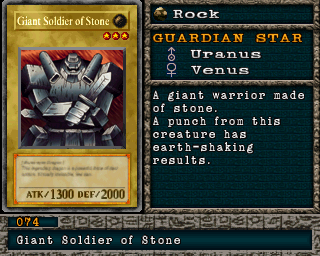Detalhes da carta Giant Soldier of Stone