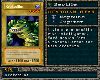 Detalhes da carta Krokodilus