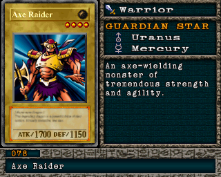Detalhes da carta Axe Raider