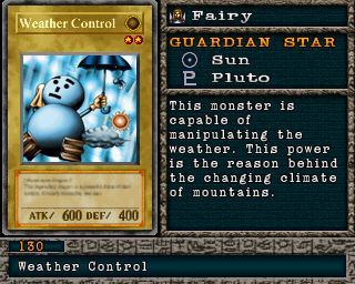 Detalhes da carta Weather Control