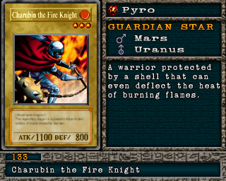 Detalhes da carta Charubin the Fire Knight