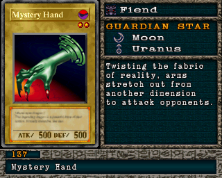 Detalhes da carta Mystery Hand