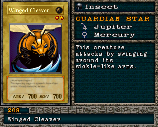 Detalhes da carta Winged Cleaver