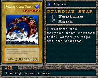 Roaring Ocean Snake em Forbidden Memories