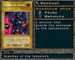 Detalhes da carta Guardian of the Labyrinth