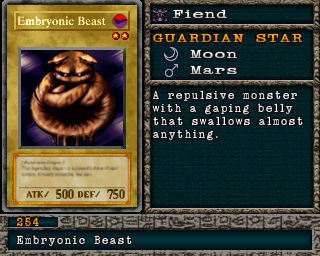 Detalhes da carta Embryonic Beast