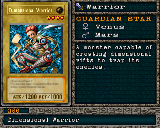 Detalhes da carta Dimensional Warrior