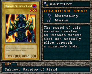 Detalhes da carta Unknown Warrior of Fiend