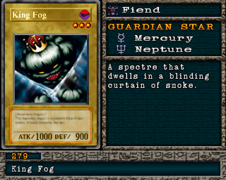 Detalhes da carta King Fog