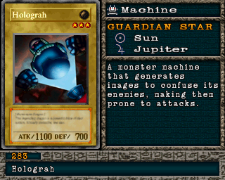 Detalhes da carta Holograh