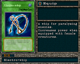 Detalhes da carta Electro-whip