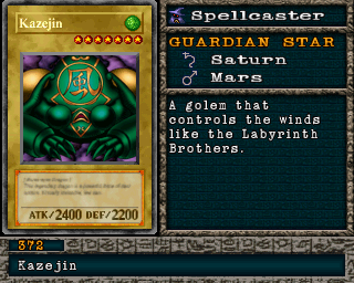 Kazejin em Forbidden Memories