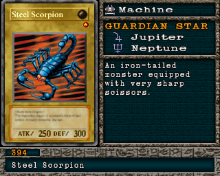 Detalhes da carta Steel Scorpion