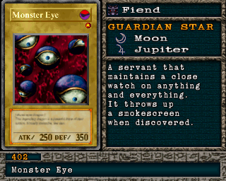 Detalhes da carta Monster Eye