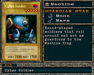 Detalhes da carta Cyber Soldier