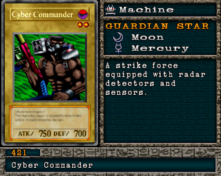 Detalhes da carta Cyber Commander