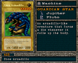 Detalhes da carta Dice Armadillo
