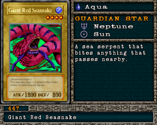 Giant Red Seasnake em Forbidden Memories