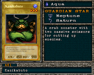 Detalhes da carta Kanikabuto