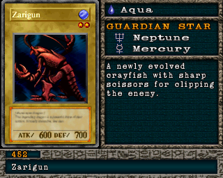 Detalhes da carta Zarigun