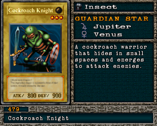 Detalhes da carta Cockroach Knight