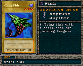 Detalhes da carta Crazy Fish