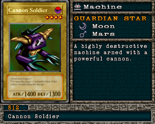 Detalhes da carta Cannon Soldier