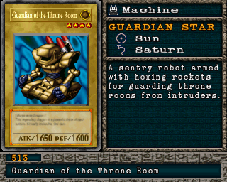 Detalhes da carta Guardian of the Throne Room