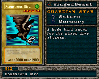 Detalhes da carta Monstrous Bird