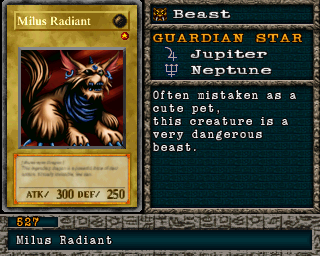 Detalhes da carta Milus Radiant