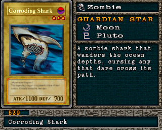 Detalhes da carta Corroding Shark