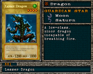 Detalhes da carta Lesser Dragon