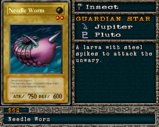 Detalhes da carta Needle Worm