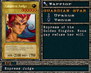 Detalhes da carta Empress Judge