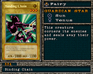 Detalhes da carta Binding Chain