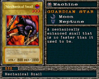 Detalhes da carta Mechanical Snail