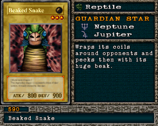 Detalhes da carta Beaked Snake
