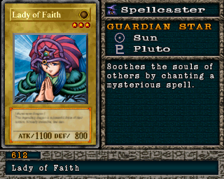 Detalhes da carta Lady of Faith